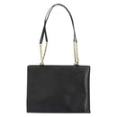 CELINE Macadam Canvas Tote Bag Leather Black Gold Auth 150870-13