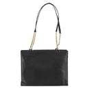 CELINE Macadam Canvas Tote Bag Leather Black Gold Auth 150870-2