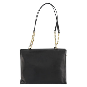 CELINE Macadam Canvas Tote Bag Leather Black Gold Auth 150870 - 0