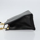 CELINE Macadam Canvas Tote Bag Leather Black Gold Auth 150870-4