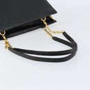 CELINE Macadam Canvas Tote Bag Leather Black Gold Auth 150870-7