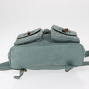GUCCI Bamboo Backpack Suede Turquoise Blue Gold 003 2058 0016 Auth 150871-5