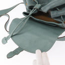 GUCCI Bamboo Backpack Suede Turquoise Blue Gold 003 2058 0016 Auth 150871-21