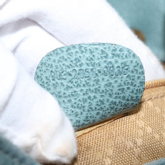 GUCCI Bamboo Backpack Suede Turquoise Blue Gold 003 2058 0016 Auth 150871