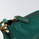 GUCCI Interlocking Shoulder Bag Leather Green Gold 121552 Auth 150873-10