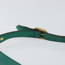 GUCCI Interlocking Shoulder Bag Leather Green Gold 121552 Auth 150873-8