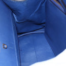 Salvatore Ferragamo Gancini Hand Bag Leather 2way Blue Gold Auth 150875-20