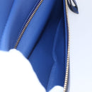 Salvatore Ferragamo Gancini Handtasche Leder 2-Wege Blau Gold Original 150875-23