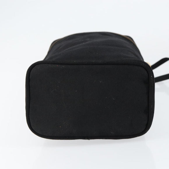 Salvatore Ferragamo Vala Shoulder Bag Nylon Black Gold Auth 150876