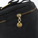 Salvatore Ferragamo Vala Shoulder Bag Nylon Black Gold Auth 150876-18