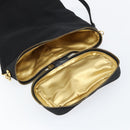 Salvatore Ferragamo Vala Shoulder Bag Nylon Black Gold Auth 150876-10