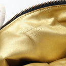 Salvatore Ferragamo Vala Shoulder Bag Nylon Black Gold Auth 150876-12