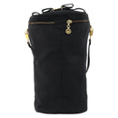 Salvatore Ferragamo Vala Shoulder Bag Nylon Black Gold Auth 150876-2
