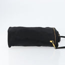 Salvatore Ferragamo Vala Shoulder Bag Nylon Black Gold Auth 150876-4
