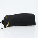 Salvatore Ferragamo Vala Shoulder Bag Nylon Black Gold Auth 150876-5