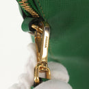 PRADA Hand Bag Safiano leather 2way Green Gold Auth 150877V-18