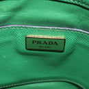 PRADA Hand Bag Safiano leather 2way Green Gold Auth 150877V-22