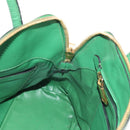 PRADA Hand Bag Safiano leather 2way Green Gold Auth 150877V-24