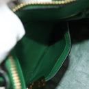 PRADA Hand Bag Safiano leather 2way Green Gold Auth 150877V-27