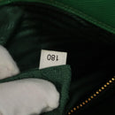 PRADA Hand Bag Safiano leather 2way Green Gold Auth 150877V-30