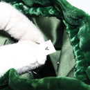 PRADA Beads Pouch Velor Green Silver Auth 150879-12