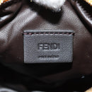 FENDI Zucca Canvas FF Emboss Pouch Nylon Yellow Gold Auth 150880M-14
