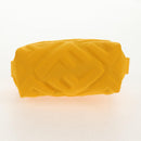FENDI Zucca Canvas FF Emboss Pouch Nylon Yellow Gold Auth 150880M-8