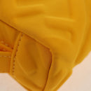 FENDI Zucca Canvas FF Emboss Pouch Nylon Yellow Gold Auth 150880M-9