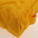 FENDI Zucca Canvas FF Emboss Pouch Nylon Yellow Gold Auth 150880M-10