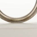 Salvatore Ferragamo Pouch Leather White Silver Auth 150881AV-3