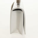 Salvatore Ferragamo Pouch Leather White Silver Auth 150881AV-5