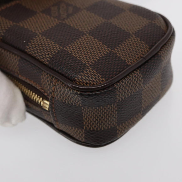 LOUIS VUITTON Damier Ebene Etui Okapi PM Pouch N61738 LV Auth 150882