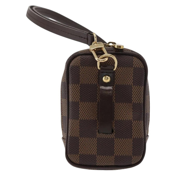 LOUIS VUITTON Damier Ebene Etui Okapi PM Pouch N61738 LV Auth 150882