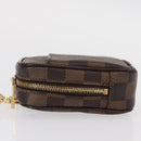 LOUIS VUITTON Damier Ebene Etui Okapi PM Pouch N61738 LV Auth 150882-4