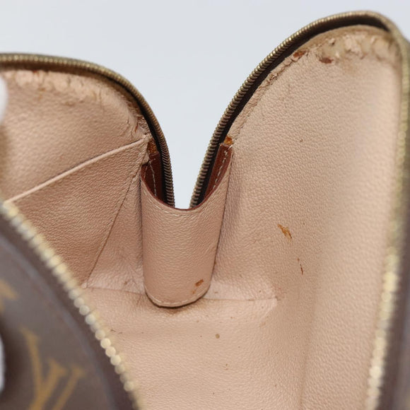 LOUIS VUITTON Monogram Trousse Demi Ronde Cosmetic Pouch M47520 LV Auth 150883