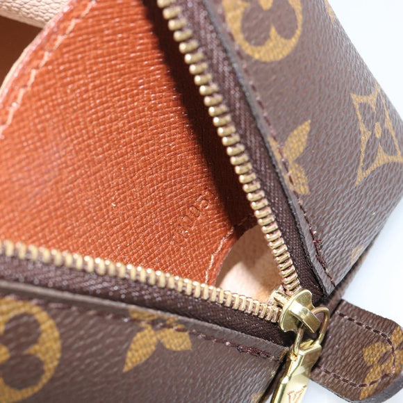 LOUIS VUITTON Monogram Trousse Demi Ronde Cosmetic Pouch M47520 LV Auth 150883