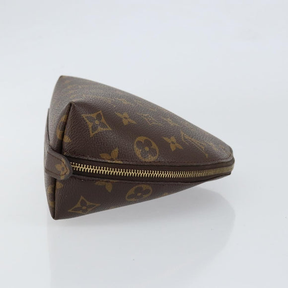 LOUIS VUITTON Monogram Trousse Demi Ronde Cosmetic Pouch M47520 LV Auth 150883