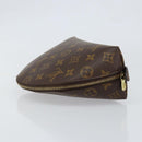 LOUIS VUITTON Monogram Trousse Demi Ronde Cosmetic Pouch M47520 LV Auth 150883-4