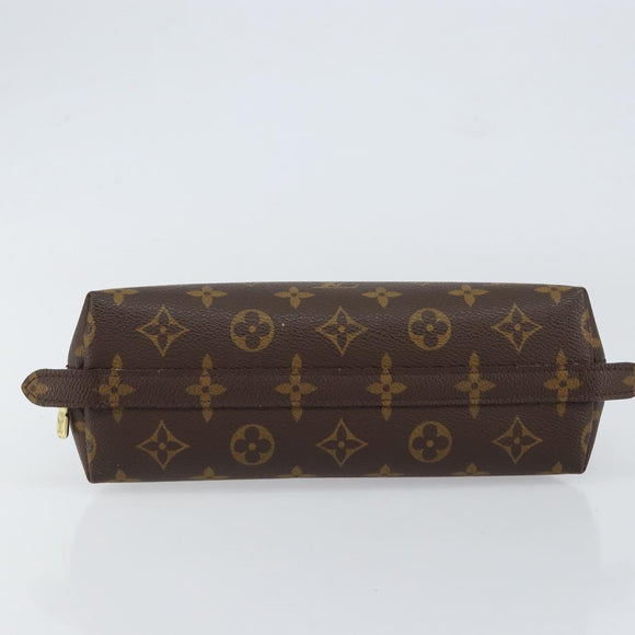LOUIS VUITTON Monogram Trousse Demi Ronde Cosmetic Pouch M47520 LV Auth 150883