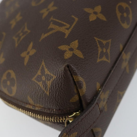 LOUIS VUITTON Monogram Trousse Demi Ronde Cosmetic Pouch M47520 LV Auth 150883