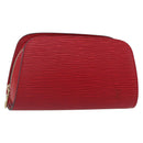 LOUIS VUITTON Epi Dauphine PM Pouch Castilian Red M48447 LV Auth 150889-1
