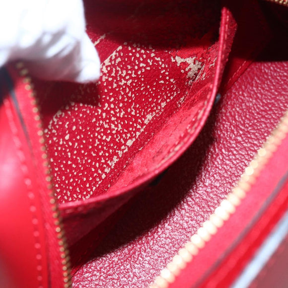 LOUIS VUITTON Epi Dauphine PM Pouch Castilian Red M48447 LV Auth 150889