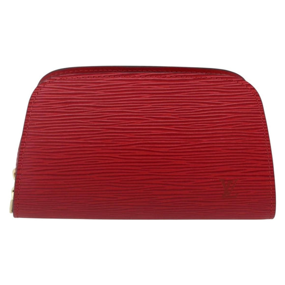 LOUIS VUITTON Epi Dauphine PM Pouch Castilian Red M48447 LV Auth 150889