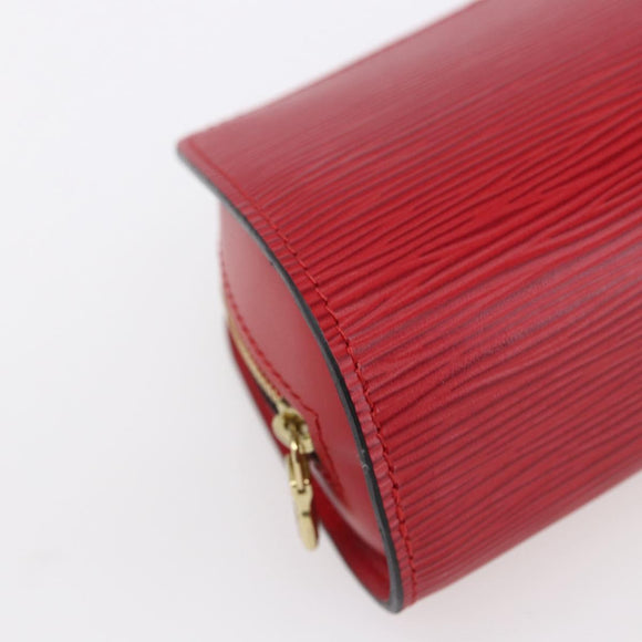 LOUIS VUITTON Epi Dauphine PM Pouch Castilian Red M48447 LV Auth 150889
