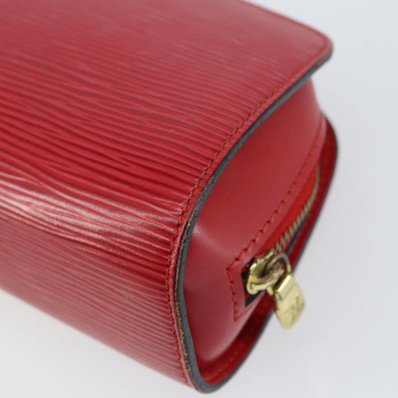 LOUIS VUITTON Epi Dauphine PM Pouch Castilian Red M48447 LV Auth 150890