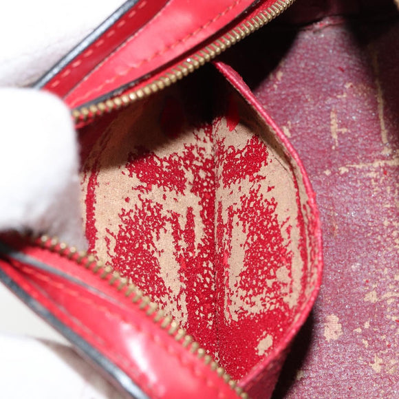 LOUIS VUITTON Epi Dauphine PM Pouch Castilian Red M48447 LV Auth 150890