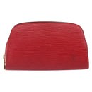 LOUIS VUITTON Epi Dauphine PM Pouch Castilian Red M48447 LV Auth 150890-13