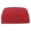LOUIS VUITTON Epi Dauphine PM Pouch Castilian Red M48447 LV Auth 150890-2