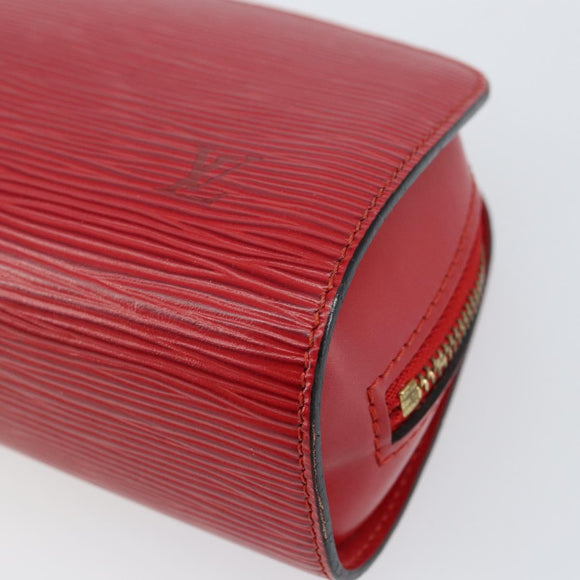 LOUIS VUITTON Epi Dauphine PM Pouch Castilian Red M48447 LV Auth 150890