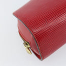LOUIS VUITTON Epi Dauphine PM Pouch Castilian Red M48447 LV Auth 150890-14